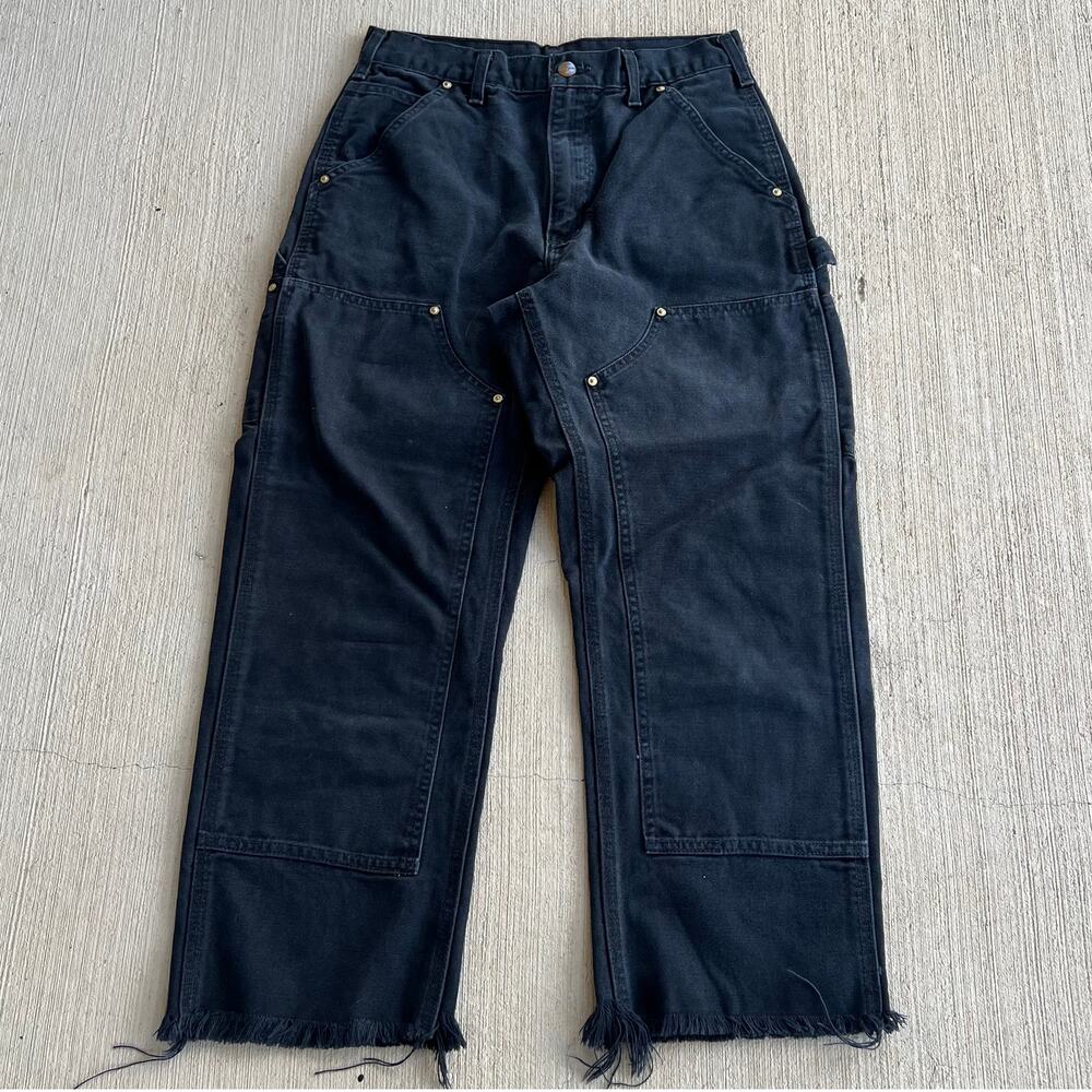 Carhartt B01 BLK black double knee work wear carpenter pants